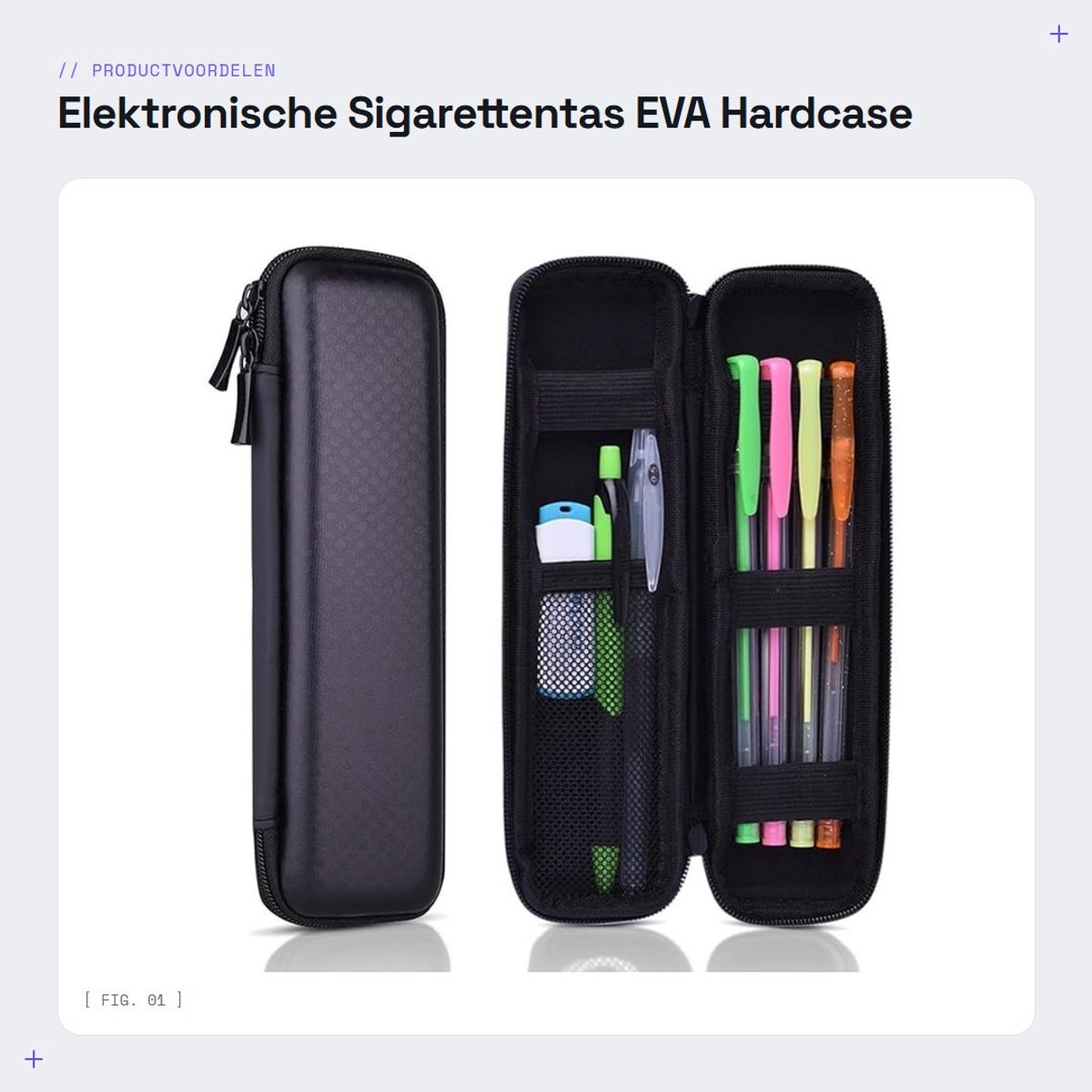 Dailygoods - Elektronische Sigarettentas EVA Hardcase Zwart