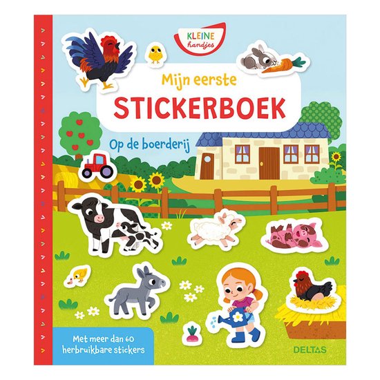 Kleine Handjes - Mijn eerste stickerboek Op de boerderij - cover
