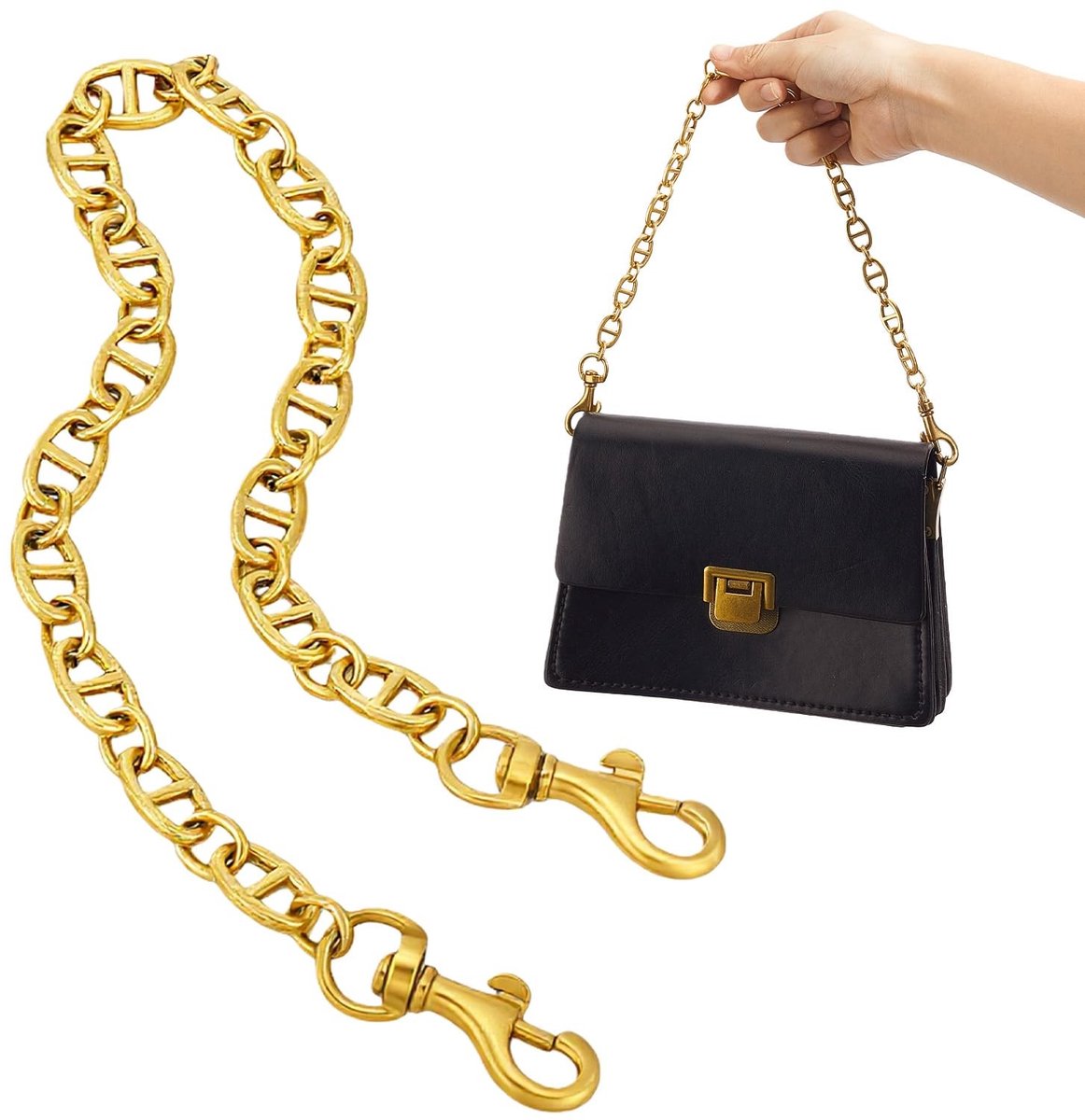 Dailygoods - Gouden Portemonnee Ketting 44cm voor Handtassen