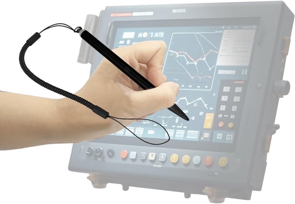 Veerkrachtige Touch Pen voor POS, PDA, Industriële PC, Auto GPS en andere Weerstands Touchscreen Apparaten - Zwart, Precisie, Ergonomisch, Duurzaam