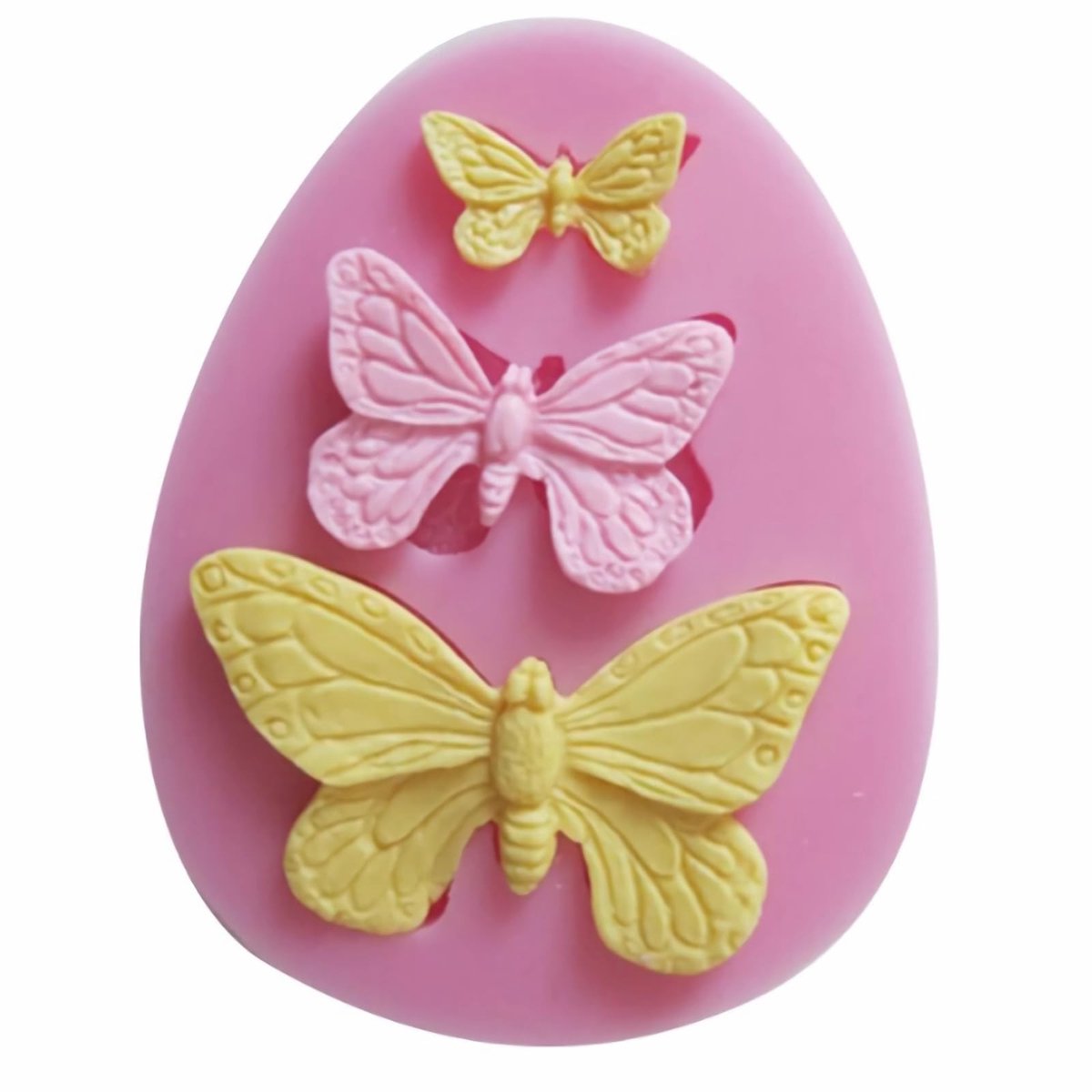 Dailygoods- Taartmal Siliconen - Vlindervorm - Bakvorm - Decoratie Tool - 7,5 x 6 x 1 cm - Ondersteuningstemperatuur -28 g
