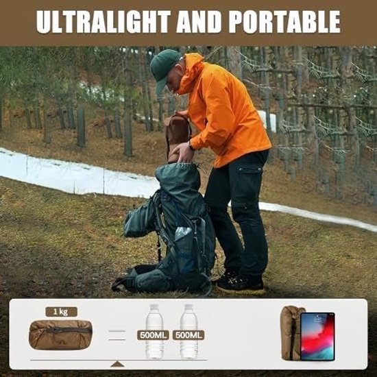 Night Cat 1 Mans Tent Ultralicht: Waterdichte Tent voor Fietstocht Klein Pakformaat Trekken Kamperen van Night Cat — afbeelding 2