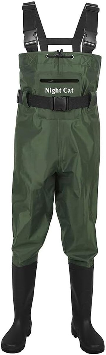 Night Cat Waadbroek Heren Dames Vrouwen Waadbroek met Laarzen Waterdicht Ademende Crosswater Waders Groen 42