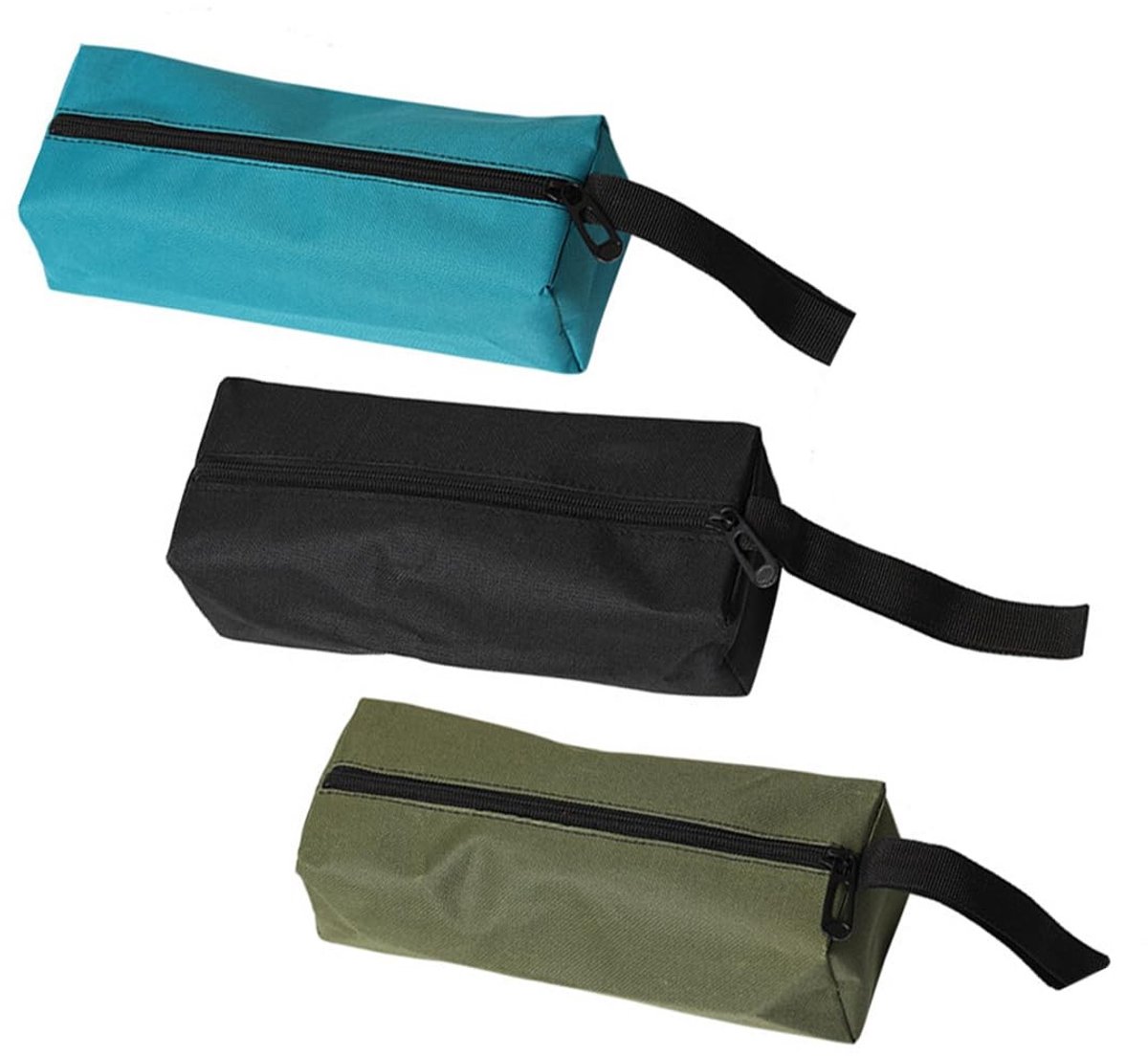 Dailygoods- Gereedschapstas multifunctioneel - Opbergtas voor schroevendraaiers - Canvas gereedschapstas - Ritssluiting met ophangring - Betrouwbaar materiaal - Wasbaar en herbruikbaar