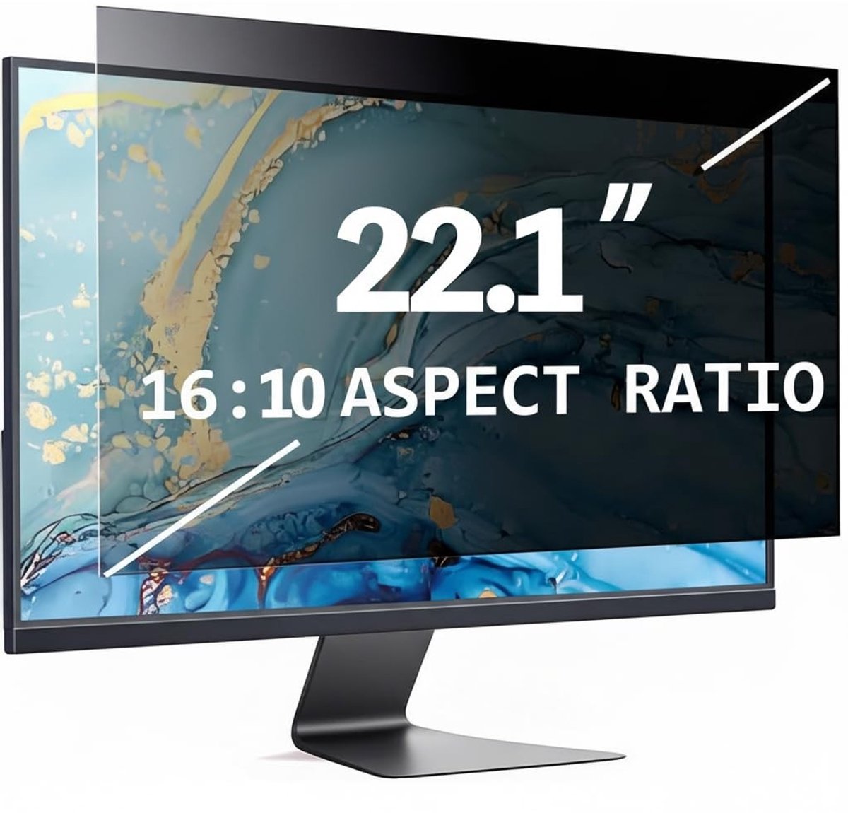 Dailygoods- Privacy Scherm 22 Inch - Oogbescherming - Anti Glare - Widescreen Monitor - 16:10 Aspect Ratio - Blauw Licht Filter - Monitorfilter