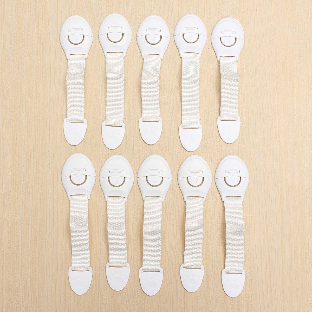 Veiligheidssloten - Kindersloten - Huis Beveiligen - Flexibele Band - 10 Stuks - Wit
