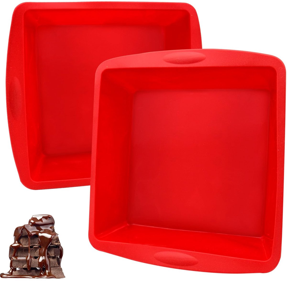 Dailygoods- Bakblik - Perfect voor Brownies/Taarten/Muffins - Veelzijdig Gebruik - Cadeau voor Bakliefhebbers - Schokbestendig Materiaal - Eenvoudig Schoonmaken - Cakevorm