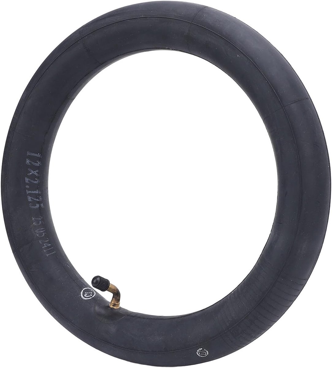 Binnenband Scooter - Rubberen Buis - Soepel Rijden - Gebogen Ventiel - 12x2.125 - Zwart