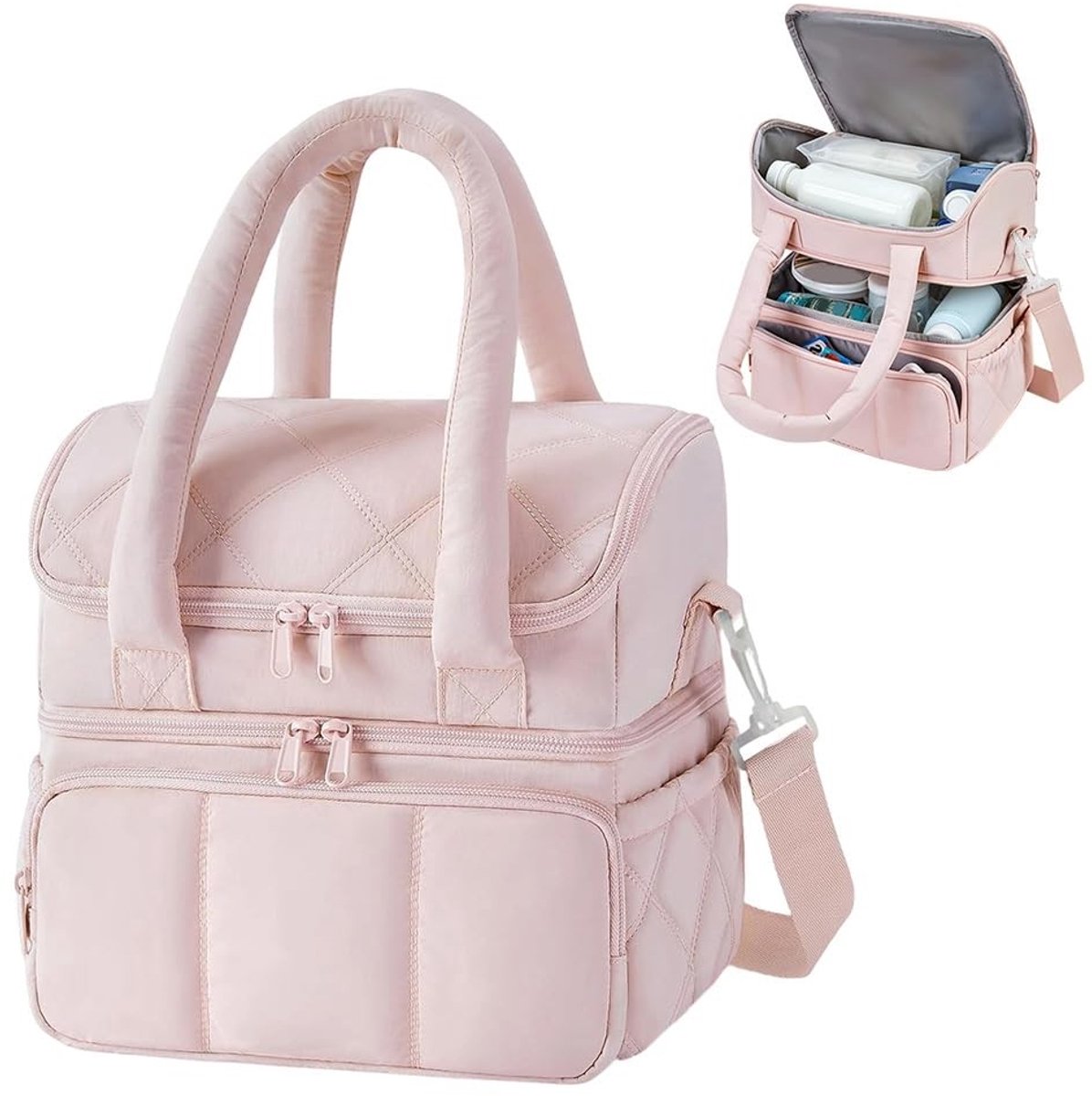 Dailygoods- Koeltas geïsoleerd - Draagbare Koelbox - Dubbele Verdieping - Lekvrij - Waterdicht - Voor Picknick/Reizen - Lunchbox