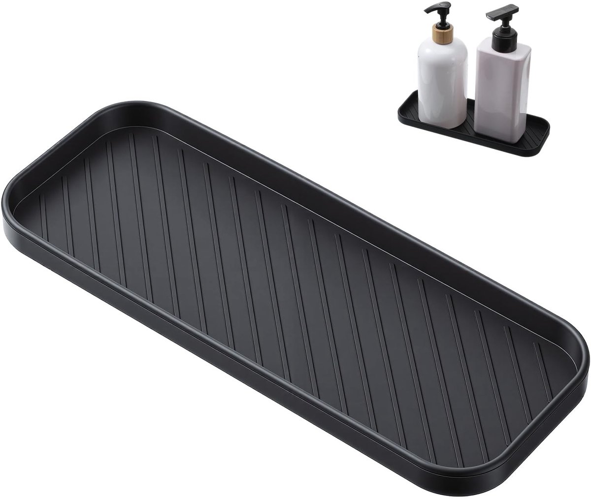 Dailygoods- Gootsteenorganizer Siliconen - Zeepbakjes - Sponshouder - Sneldrogend - Duurzaam - Opbergmat - Zeepdispenser
