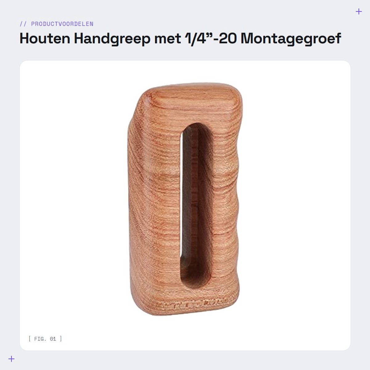 Dailygoods- Handgreep Houten Ergonomisch - Universele Handgreep