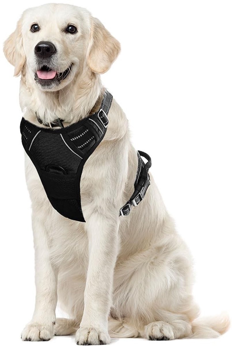 Dailygoods- Hondenharnas Anti-trek - Verstelbaar Vest - Lichtgewicht Mesh - Reflecterende Strepen - Handgreep voor Training - Comfortabele Sponsvulling - Hondentuig