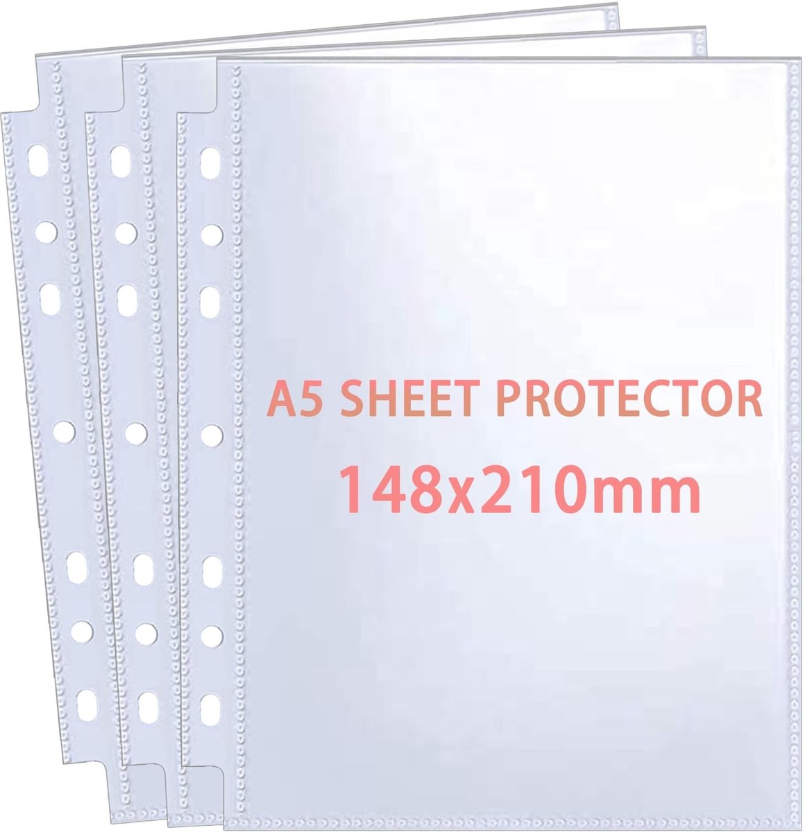 Dailygoods- Fotohoesjes A5 - Doorzichtige Ansichtkaarthoesjes - Dubbelzijdige Fotobeschermers - Navulvellen voor Fotoalbums - 2 Vakken - 152 x 215 mm (30) - Fotoalbum