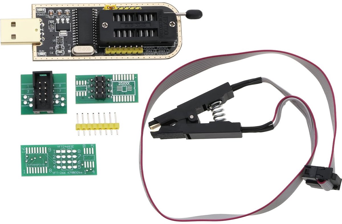 Dailygoods - CH341A Programmer - Flash USB - Geschikt voor LCD-scherm - 24/25 Serie - Programmeer en kalibreer - Ideaal voor techniekli...
