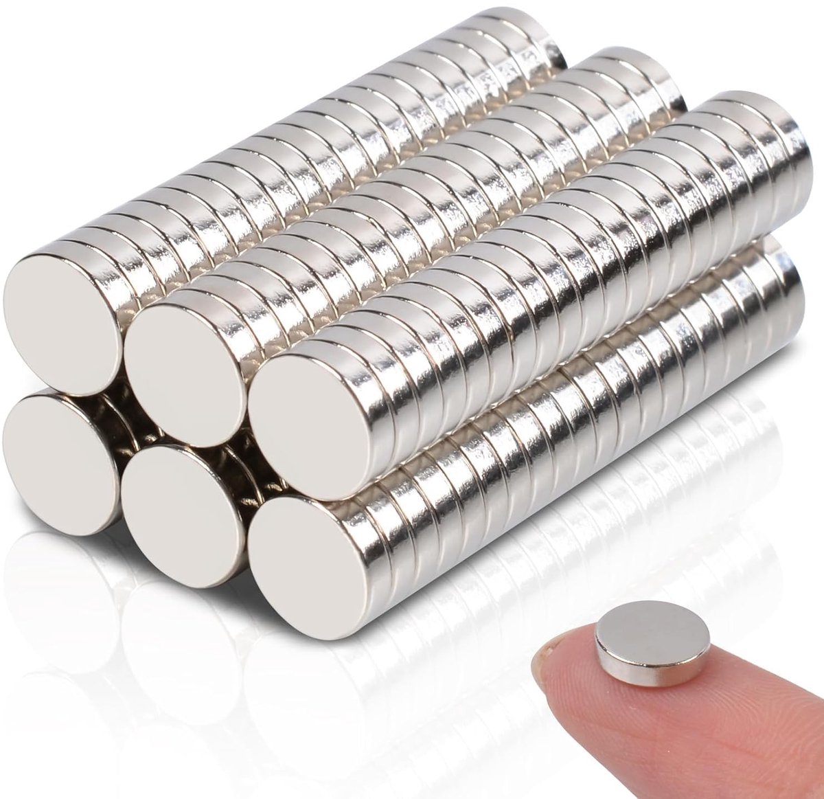 Dailygoods- Neodymium Magneet Sterk - 120 Stuks - 8x2mm - Koelkast Magneten - Magneten voor Whiteboard - Kleine Ronde Magneten - Zeldzame Aarde
