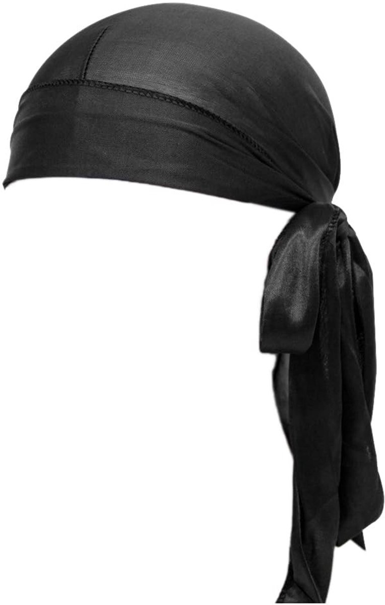 Dailygoods- Durag Unisex - Lange Staart Hoofddoek - Hoofddoek voor Zonbescherming - Tulbandmuts - Comfortabel Polyester - 50 cm Hoogte