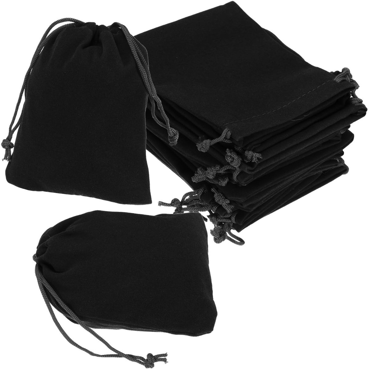 Dailygoods- Sieradenzakje 20 Stuks - Zachte Velours Zakjes - Cadeauzakjes - Opbergzakjes - Drawstring Sluiting - 4 x 4.8 cm - Cadeauzakje