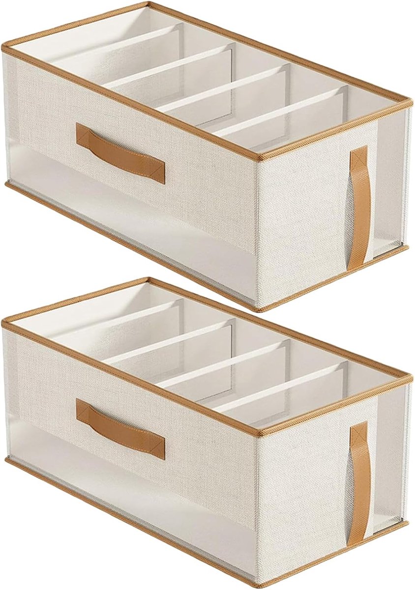 Kast Organizer - Opbergvakken Set - Garderobe Ordenen - Ademend Mesh - 5 Vakken - Grijs