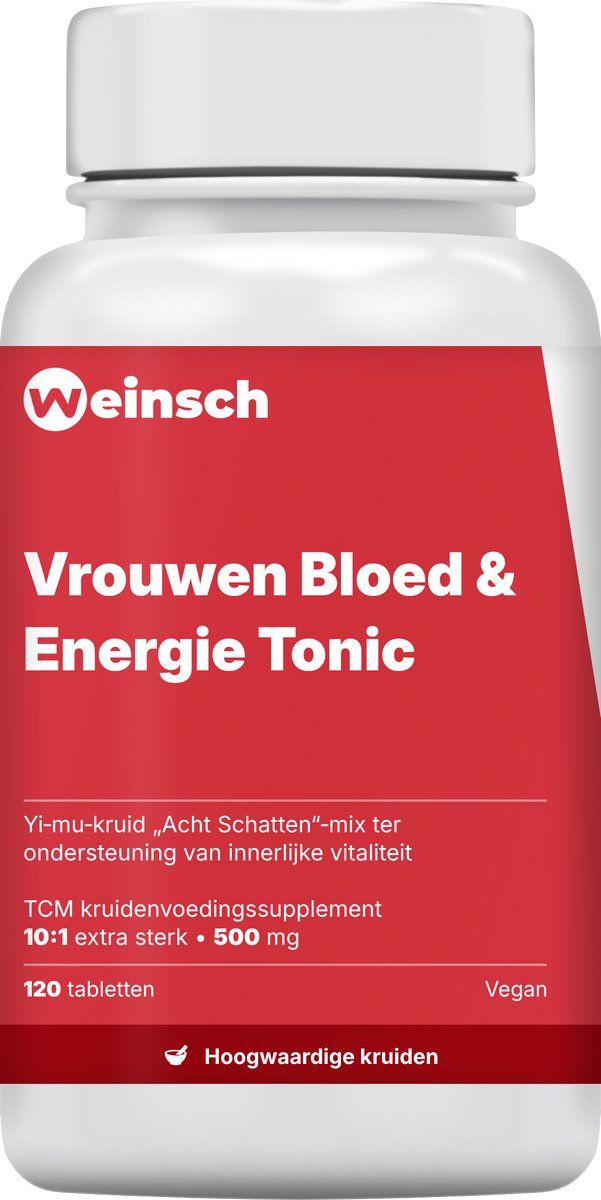 Weinsch Vrouwen Bloed & Energie Tonic (Yi Mu Ba Zhen Pian) | 10:1 extra sterk | 500mg | 120 tabletten