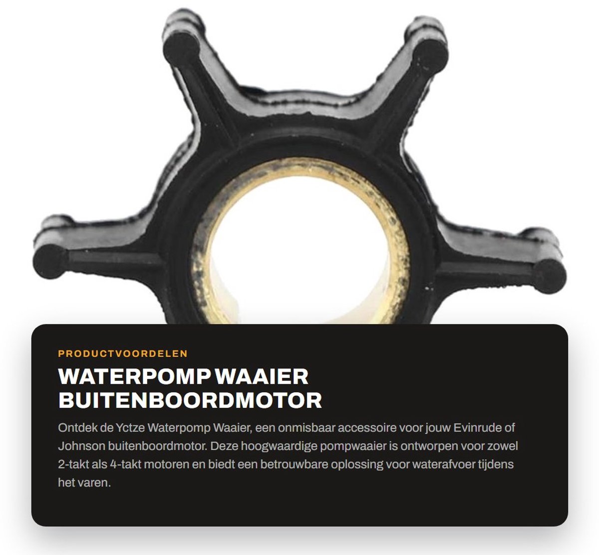 Dailygoods- Waterpomp Waaier Eenvoudig te Installeren - Rubber Koper - Buitenboordmotor Accessoire - Vervangt OEM 386084 - Geschikt voor Evinrude Johnson - 4-Takt 8/9,9/15 pk