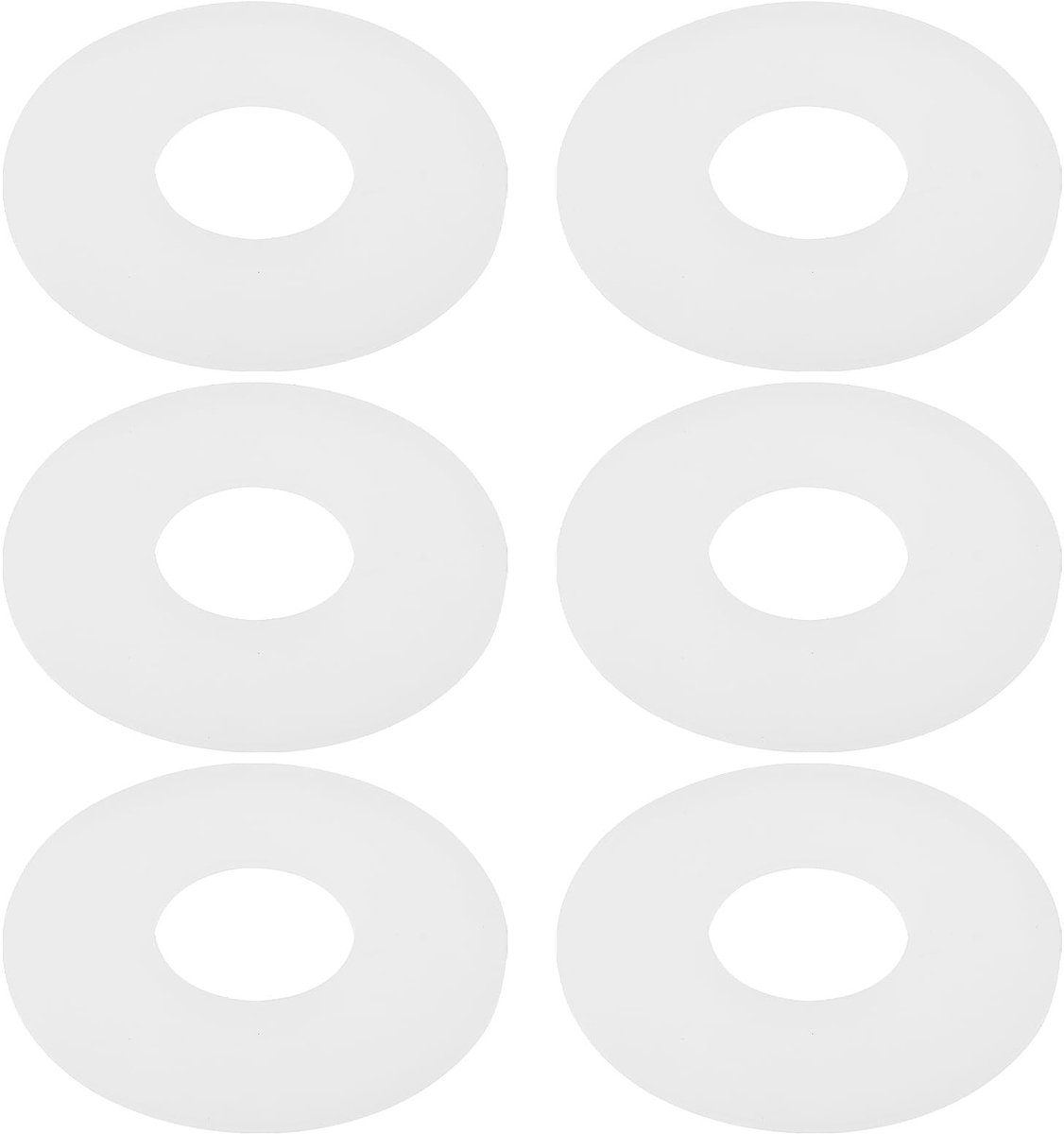 Dailygoods- Spoelklep Afdichting 6 Stuks - Siliconen Seal - Afdichting Pakking - Vervanging - Compatibel met TOTO THU128 - Afmetingen 9x3,5x0,3 cm - Afsluitring