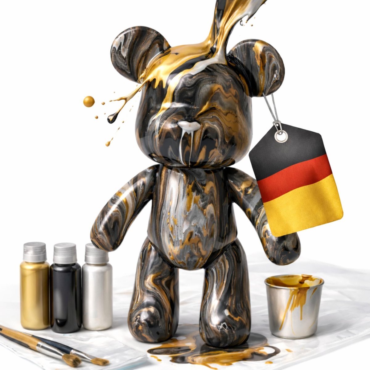 Dailygoods- Schilderset Creatief - Inclusief 3 Kleuren - Penselen - Accessoires - Cadeau voor Volwassenen/Kinderen - Woondecoratie - Verfset