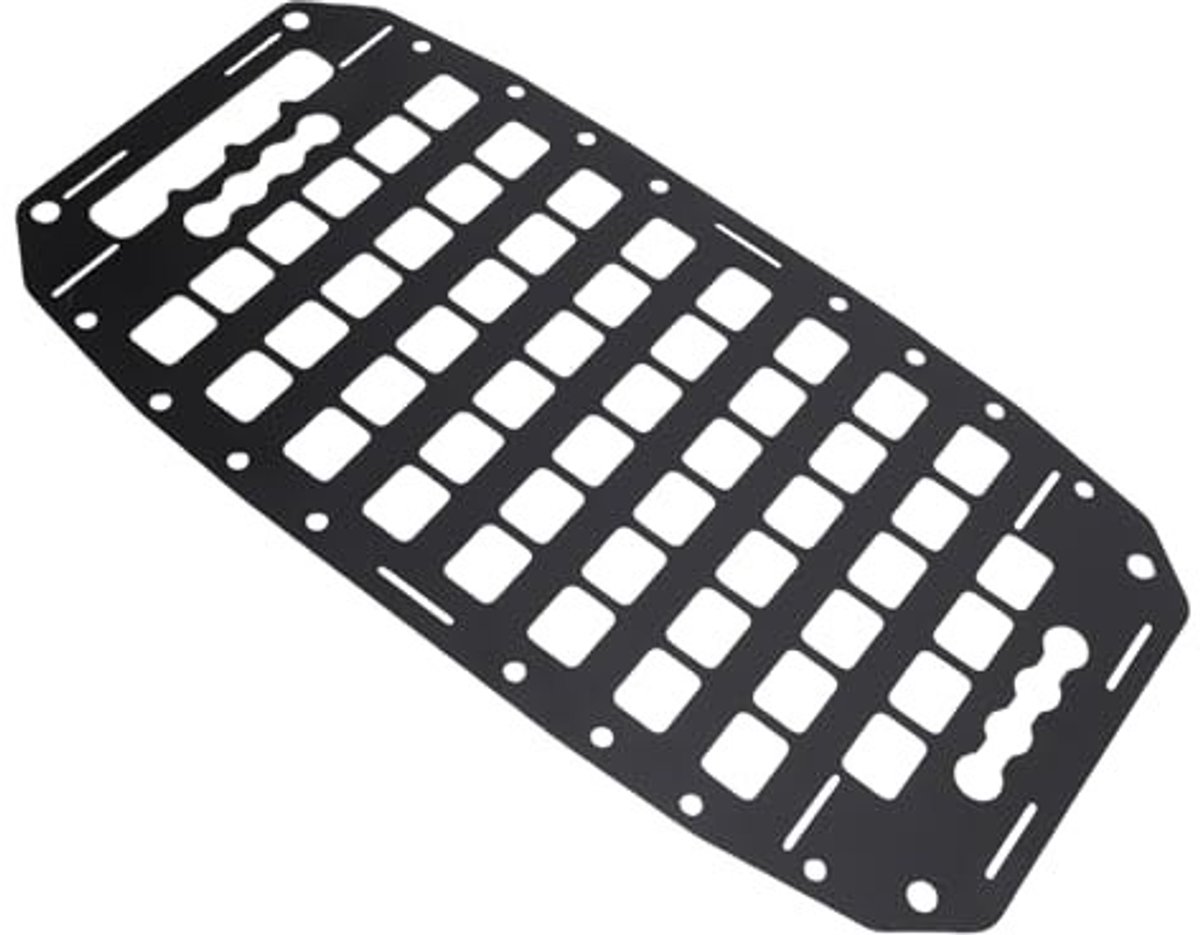 Dailygoods- Molle Paneel Aluminium - L Track Paneel - 21x10,7x0,1 Inch - Voor Auto/SUV/Pick-up - Ruimtebesparend Systeem - Gereedschap Ophangen - Opbergpaneel