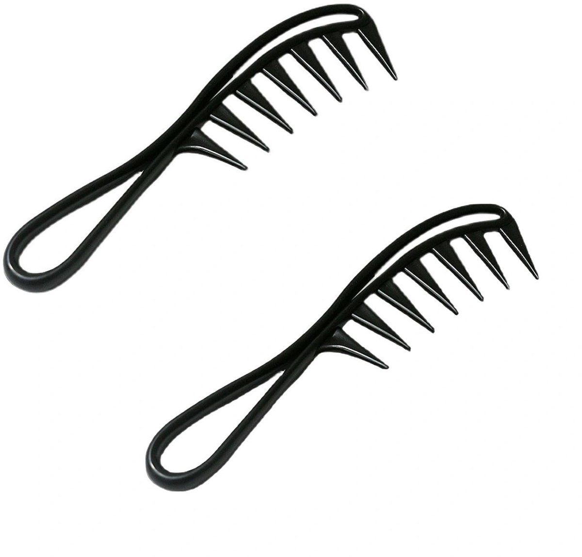 Dailygoods - Set van 2 Krullende Haarkammen met Brede Tanden