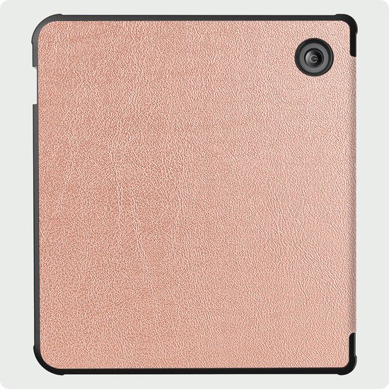 Hoes Geschikt voor Kobo Libra 2 Hoesje Bookcase Cover Hoes Met Screenprotector - Hoesje Geschikt voor Kobo Libra 2 Hoes Cover Case - Rosé Goud — afbeelding 5