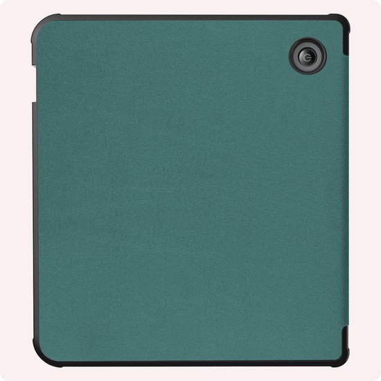 Hoes Geschikt voor Kobo Libra 2 Hoesje Bookcase Cover Book Case Hoes Sleepcover - Donkergroen — afbeelding 4