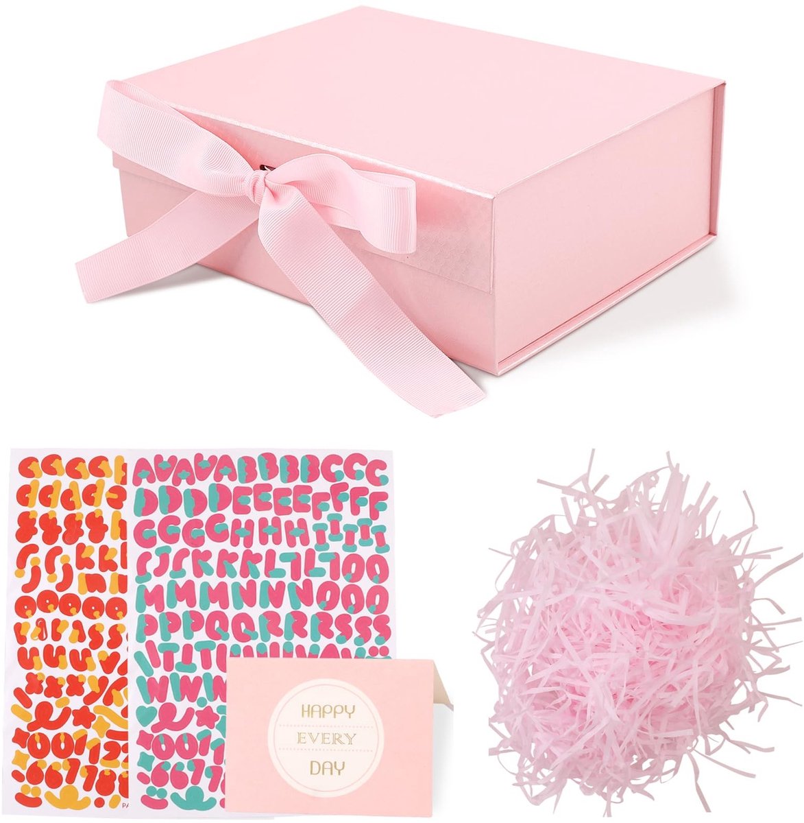Dailygoods- Geschenkdoos Luxe Magnetisch - Opvouwbare Geschenkdoos - 3 Gratis Stickers - Cadeauverpakking - Bruiloft/Jubileum - 22x17,5x8 cm - Papier