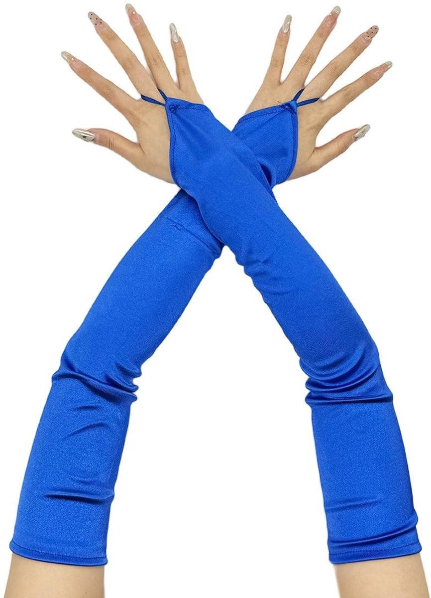 Dailygoods- Vingerloze Handschoenen Dames - Lange Handschoenen - Polyester - Elegante Accessoires - Voor Feest/Bruiloft - 48 cm Lengte