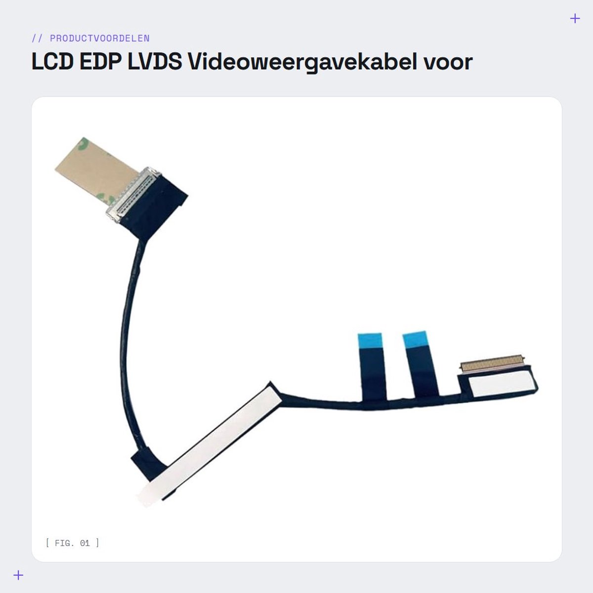 LCD EDP LVDS Videoweergavekabel voor MSI Laptop