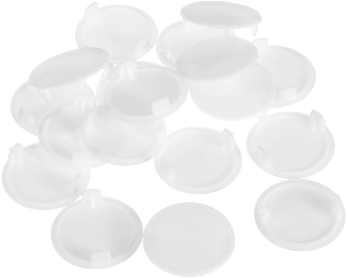 Dailygoods- Scharniergathoezen 18 Stuks - Ronde Inbouw-Type Stekkerdop - Hoogwaardig Siliconenrubber - Temperatuurbestendig tot 250 °C - Eenvoudig te Installeren - Duurzaam - Stoppen
