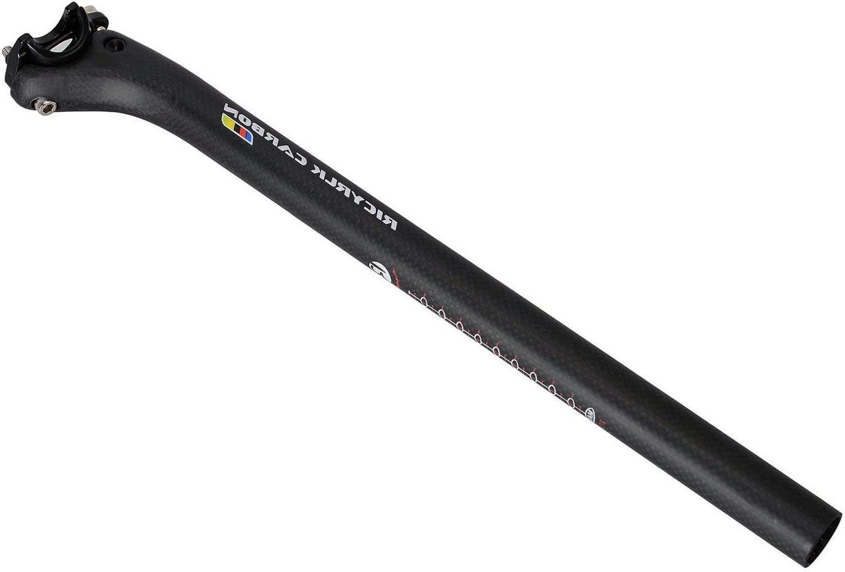 Fiets Zadelpen - MTB Racefiets - Comfortabel Fietsen - Offset 20mm - 308x350mm - Mat Zwart