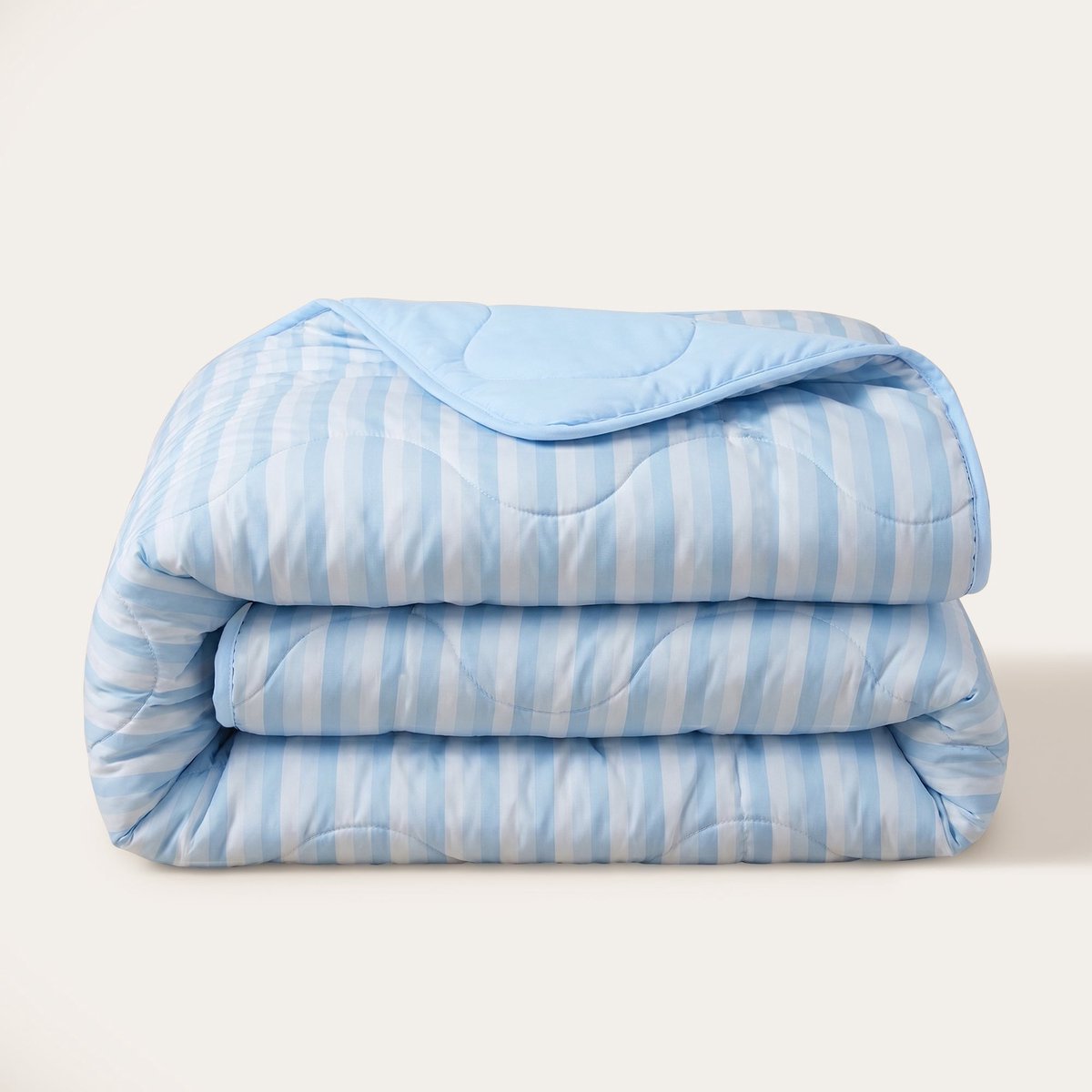 HappyBed Dekbed zonder overtrek 240x220 - Bedrukt dekbed zonder hoes - Hoesloos Dekbed met Print - Wasbaar Zomerdekbed - Lits Jumeaux - Light blue
