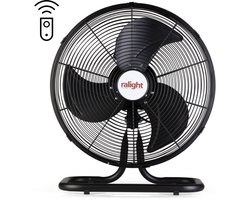Vloerventilator ø45cm 45W met afstandsbediening zwart