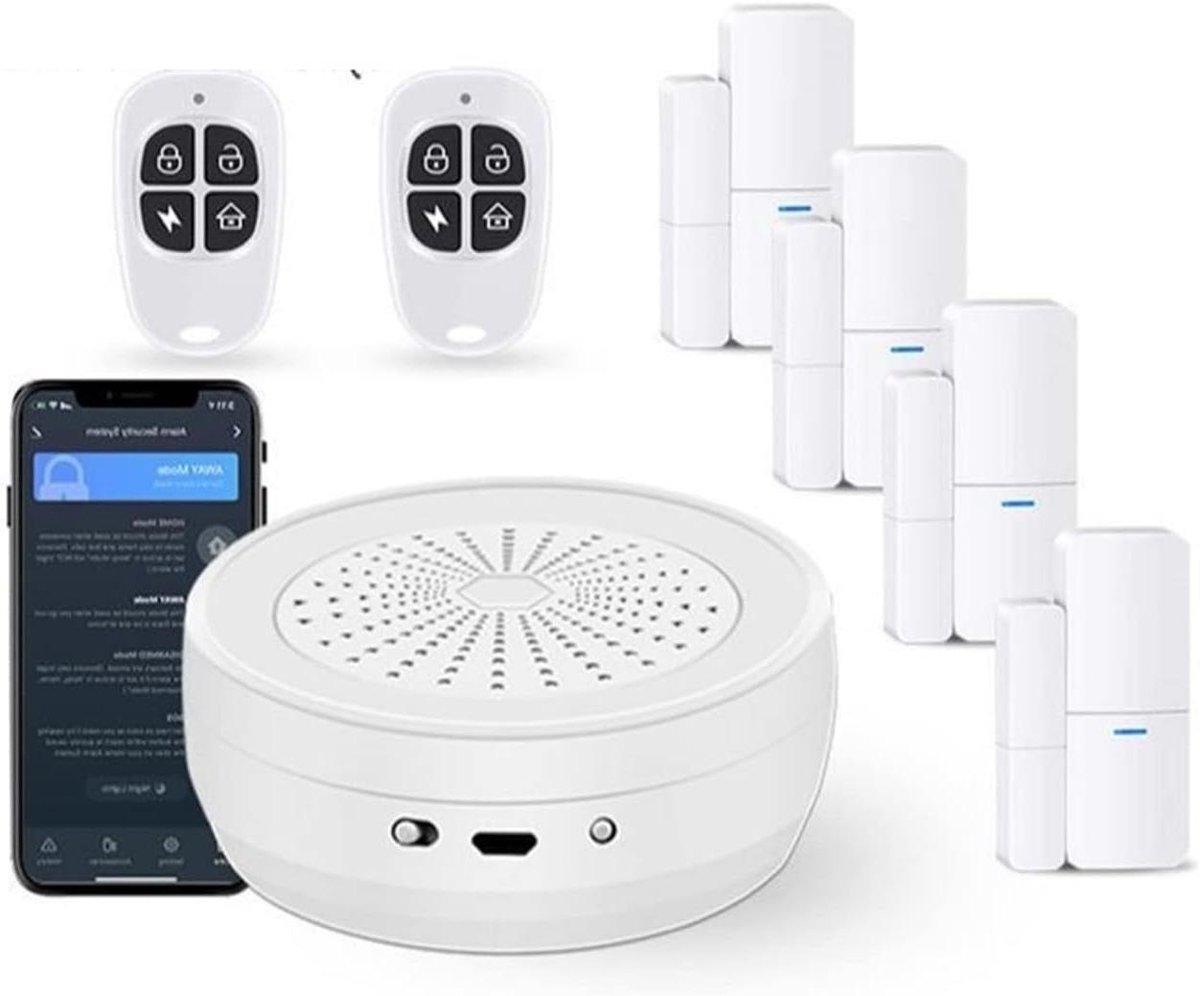 Draadloos Alarm Systeem - Home Security - Huis Beveiligen - App Bediening - 4 Sensoren - Wit