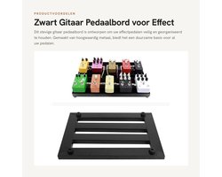 Dailygoods- Gitaarpedaal Zwart - Gitaarpedaalbord - Effect Houder - Ruimtebesparend - Hoogwaardig Metaal - Geschikt voor MOSKY C8 - Pedaalbord