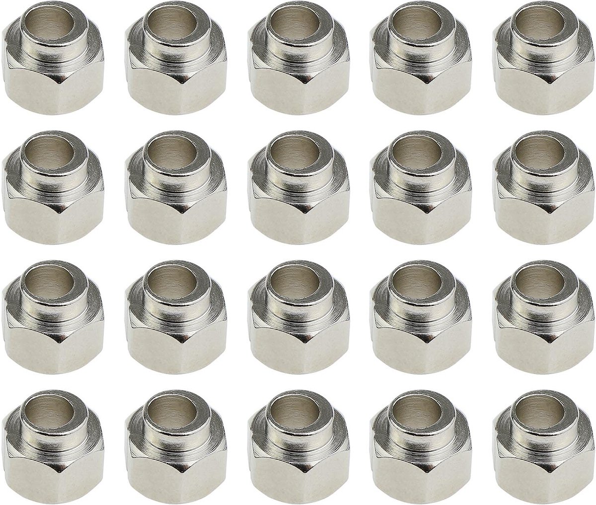 Dailygoods- Excentrische Spacers 20 Stuks - 5 mm Binnendiameter - Koolstofstaal Vernikkeld - Geschikt voor 3D-printer/CNC - Duurzaam en Lichtgewicht - Eenvoudige Installatie - Afstandhouders