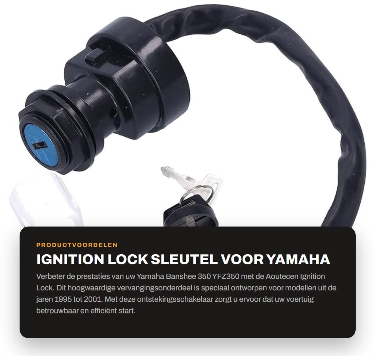 Dailygoods - Ignition Lock - Sleutel voor Yamaha Banshee 350 - Verhoogt veiligheid - Geschikt voor 1995-2001 - Betrouwbaar slot - Eenvoudige installat...