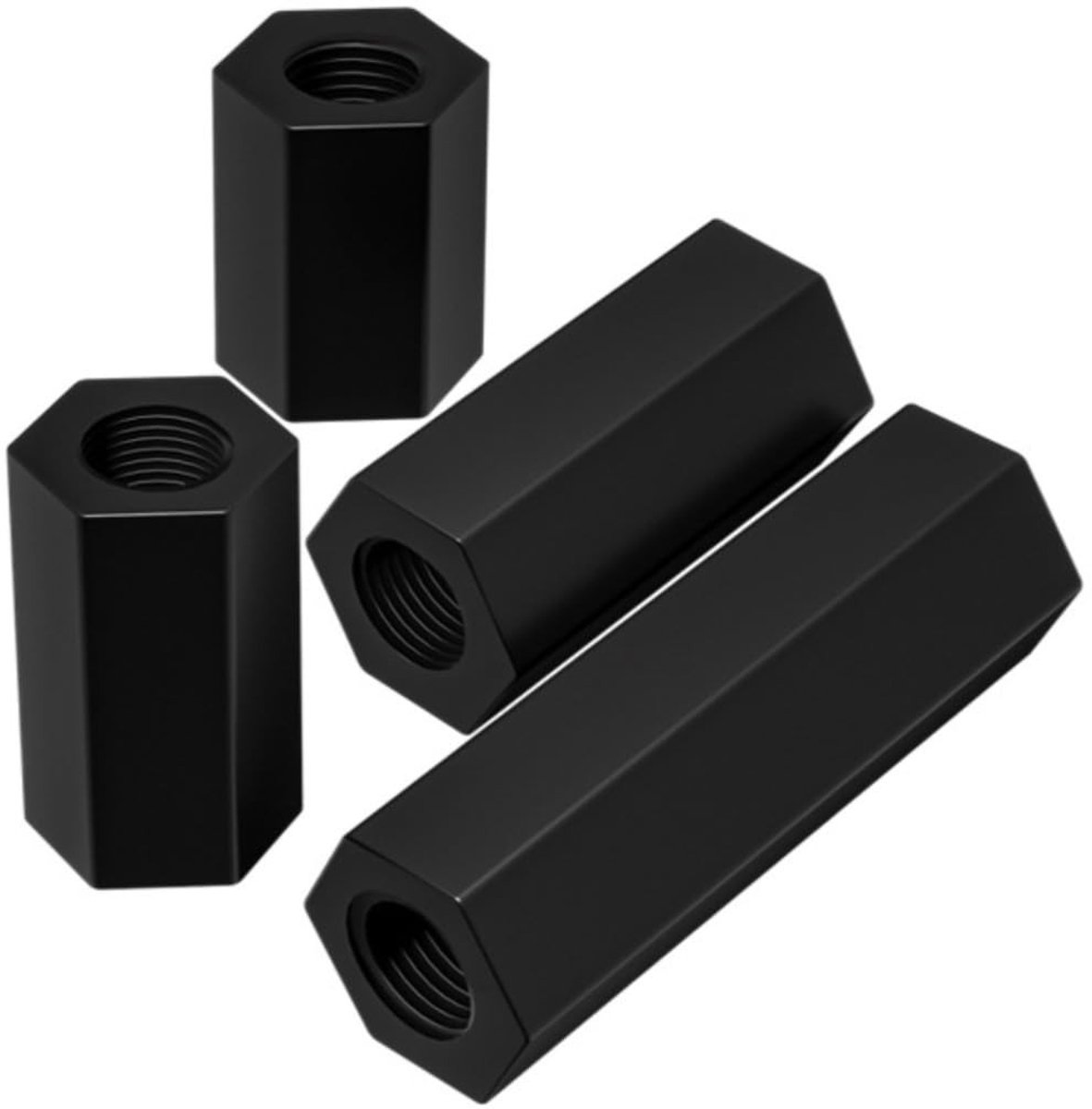 Dailygoods - M3 Vrouwelijke naar M3 Vrouwelijke Standoff Spacer - Nylon Zwart - Duurzaam en Isolerend - 100 Stuks - Voor Electronica Projecten - 8mm 1...