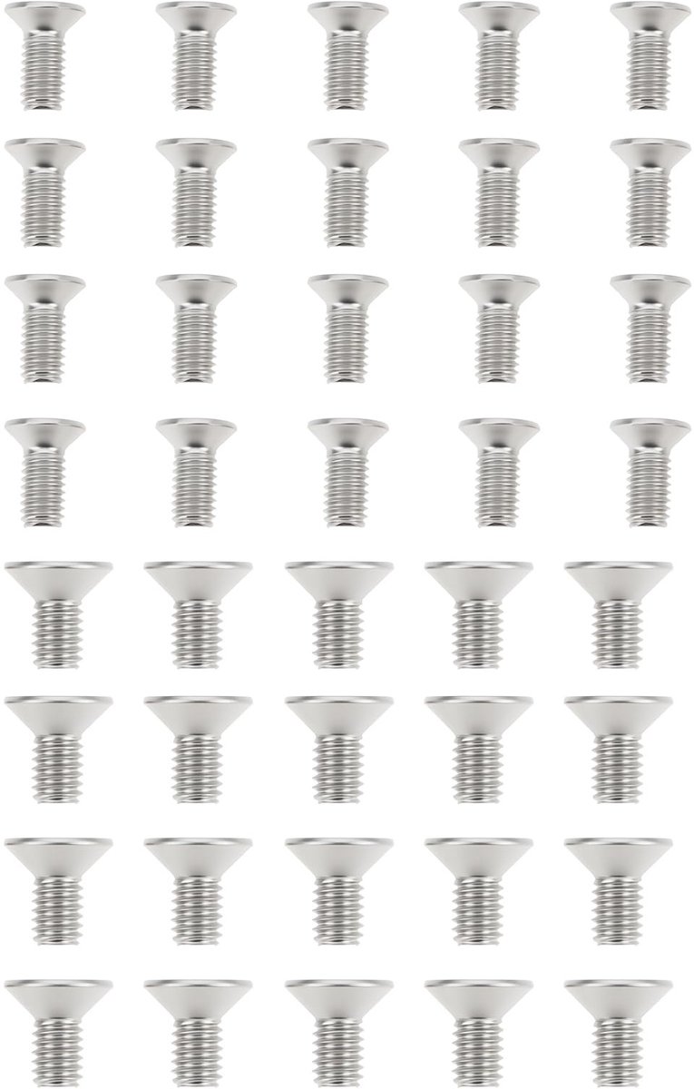 Dailygoods- Deurvergrendeling 40 Stuks - M3.5/M4 Schroeven - Roestvrij Staal - Duurzaam - Eenvoudige Installatie - Geschikt voor Deurklinken - Deurschroeven