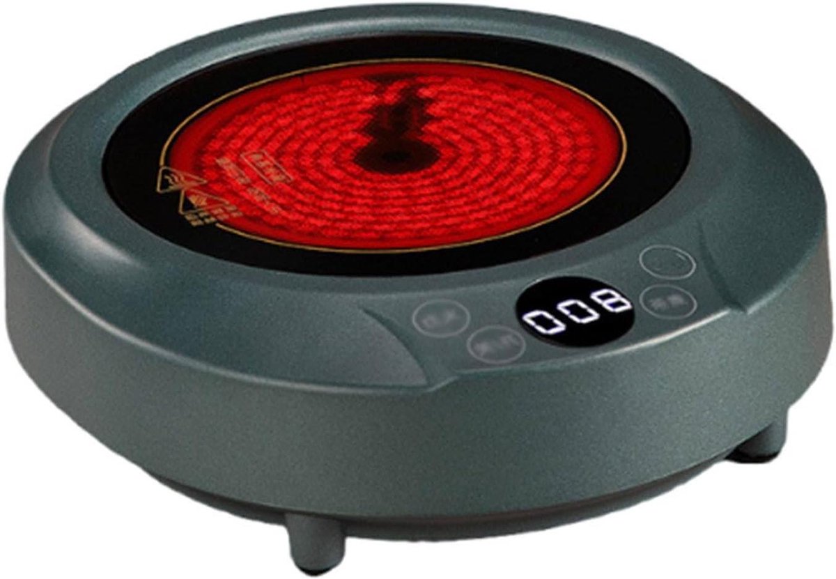 Elektrisch Theefornuis - Kleine Ketel Kookplaat - Thee Zetten - Ver-infrarood Verwarming - 110 mm Diameter - Groen