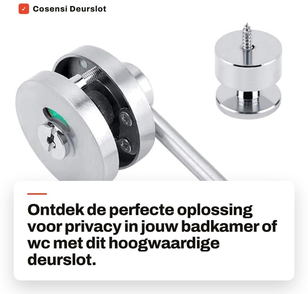 Dailygoods- Deurslot Privacyvergrendeling - Deurslot Buitendeur - Deurslot met Cilinder - Deurslot met Sleutel - Deursloten - Eenvoudig te Installeren - Toilet Slot