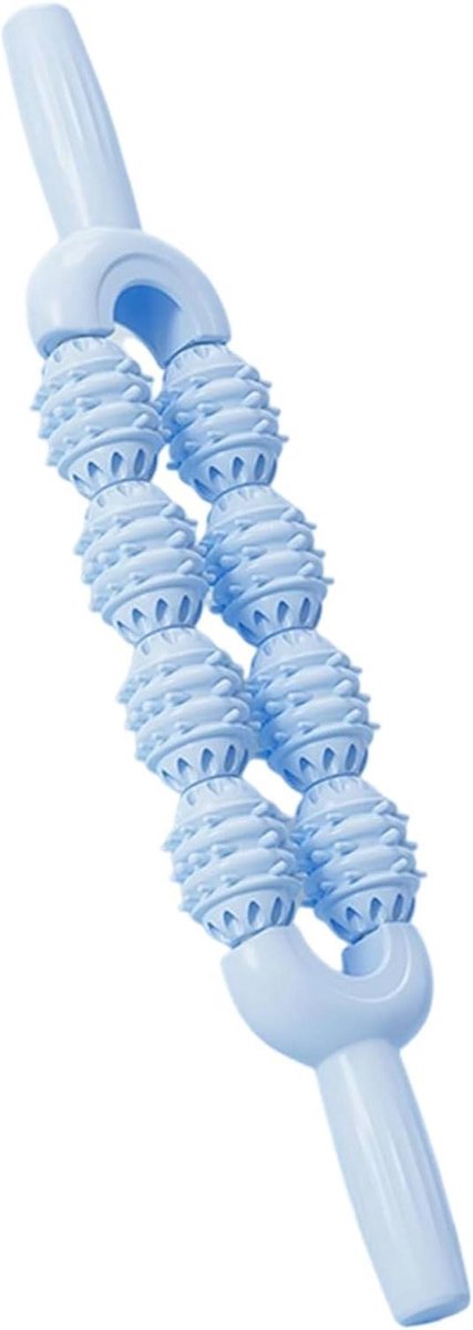 Massagestick - Spierroller Benen - Spierontspanning Herstel - Dubbele Rollers Diepe Druk - 40 cm - Zwart