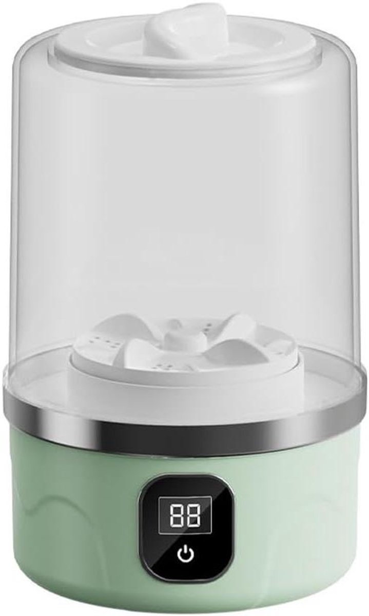 Mini Wasmachine Draagbare Washer Ondergoed Wassen Draadloos Oplaadbaar 1 Liter Groen