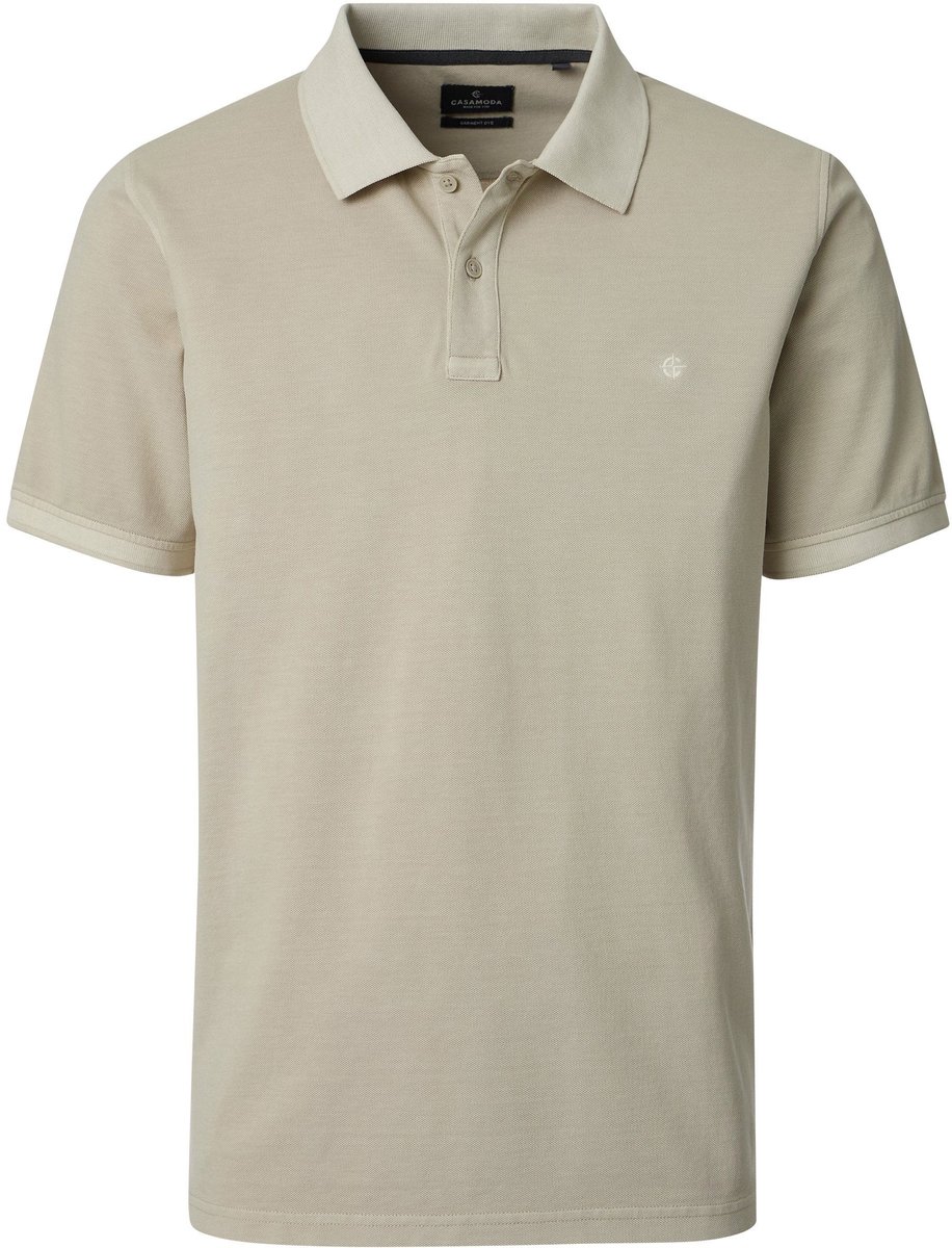 CASAMODA Polo Piqué Beige - Maat M - Heren