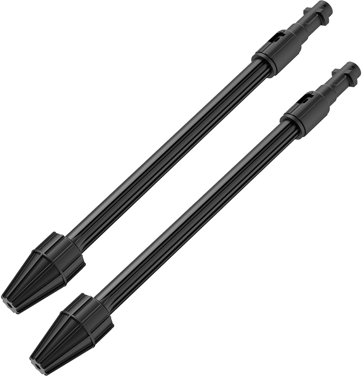 2-delige set - Hogedrukschuimspuitpistool/spuitboom - Spuitboom en vuilsproeier - Voor Kärcher K1 K2 K3 K4 K5 K6 K7-serie -- Verstelbare sproeikop - Krachtige verwijdering van hardnekkige vlekken - Zwart