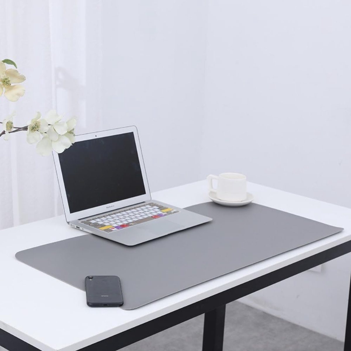 Dailygoods- Bureauonderlegger Lederen - Antislip - Multifunctioneel - Kantoor - Laptop - 60 x 30 cm - Duurzaam PU-leer - Bureaumat